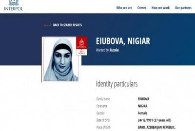Rusiya silahlı qruplaşmalara qoşulan azərbaycanlı qadını beynəlxalq axtarışa verib