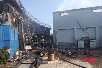 Sabirabad mərkəzi bazarındakı yanğın söndürüldü - Yenilənib