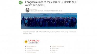 Həmyerlimiz 100 "Oracle ACE Director"dan biri oldu