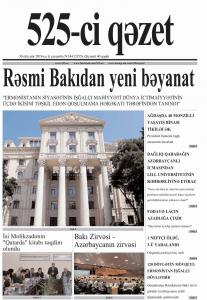 "525-ci qəzet"in 30 oktyabr sayında nələr var? - ANONS