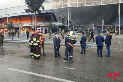 Fövqəladə Hallar nazirinin müavini yanğın baş verən ərazidə