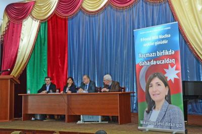 Deputatlığa namizəd Sevil Mikayılova seçicilərlə görüş keçirib - FOTOLAR