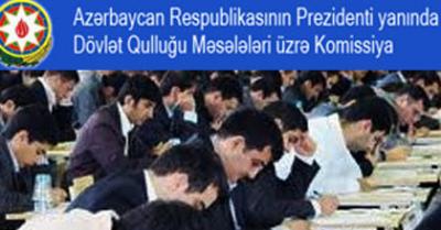 Dövlət qulluğuna qəbul imtahanları dekabrın 3-dən başlayacaq
