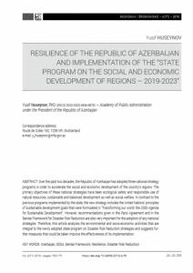 “Economics and Environment” jurnalında Azərbaycan regionlarının inkişafına dair məqalə dərc edilib
