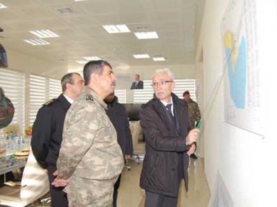Müdafiə naziri və Baş Qərargah rəisi Hərbi Dəniz Qüvvələrinin yeni bazasında olublar
