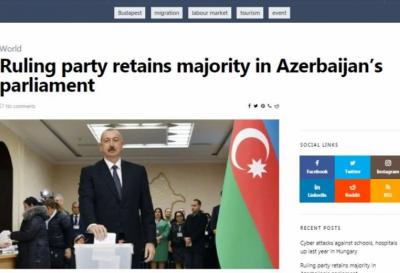 Macarıstan nəşri Azərbaycan parlamentinə seçkilərdən yazıb