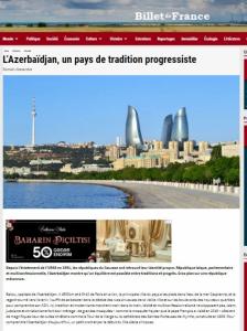 Fransa portalında “Azərbaycan mütərəqqi ənənələr ölkəsi” adlı məqalə dərc olunub