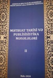 “Mətbuat tarixi və publisistika məsələləri”nin ikinci cildi çap olunub