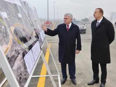 Prezident avtomobil yolunun açılışında iştirak etdi