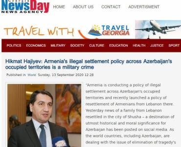 Gürcüstan portalı Hikmət Hacıyevin  açıqlamasını dərc edib
