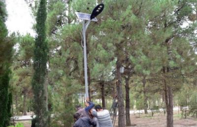 Naftalandakı Qələbə parkı alternativ enerji hesabına işıqlandırılacaq