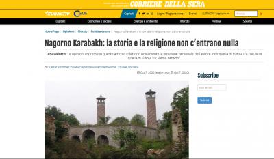 İtalyan tədqiqatçı: "Dağlıq Qarabağ münaqişəsinin din ilə heç bir əlaqəsi yoxdur"