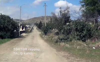 İşğaldan azad olunan Talış kəndinin görüntüləri - Video