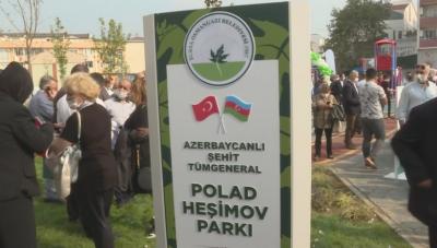 Türkiyədə Polad Həşimov parkının açılışı oldu - Fotolar