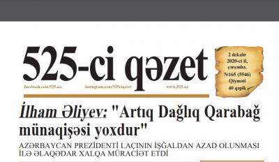 "525-ci qəzet"in 2 dekabr sayında nələr var? - ANONS