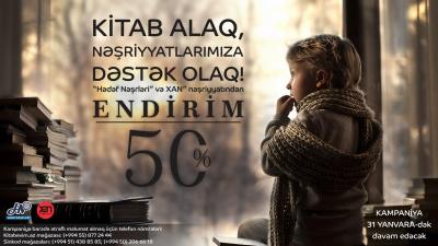 “Hədəf Nəşrləri” və “XAN” Nəşriyyatından 50 faizlik endirim kampaniyası 