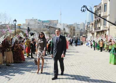 Prezident və xanımı Bakıda keçirilən Novruz şənliyində iştirak edib