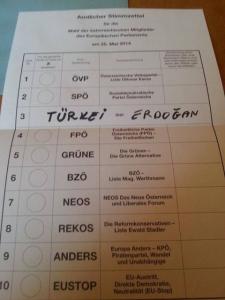 Avstriyada seçki bülletenlərindən Ərdoğanın adı çıxıb