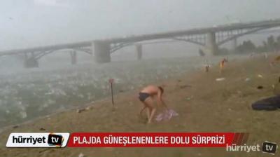 Rusiyada çimərliyə düşən dolu nəticəsində 20 nəfər xəsarət alıb