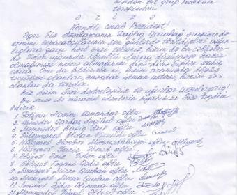 Məhbuslar İlham Əliyevə müraciət ediblər