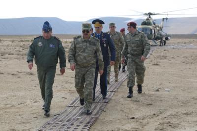 Zakir Həsənov Azərbaycan və Türkiyə Hərbi Hava Qüvvələri təyyarələrinin təlimlərini izləyib