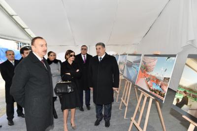 Prezident və xanımı “Baku Sport City”də inşaatın gedişi ilə tanış olublar