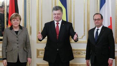 Poroşenko, Merkel və Olland görüşdülər