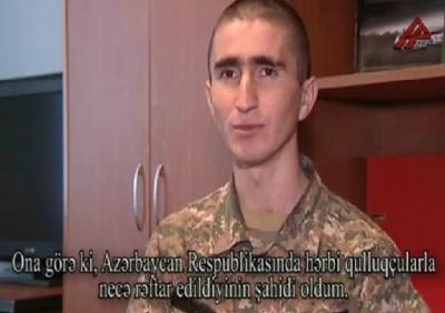 Könüllü təslim olmuş erməni əsgərindən yeni videomüraciət - Video