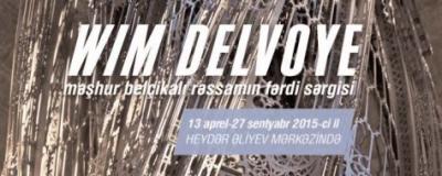 Belçika rəssamının əsərləri Heydər Əliyev Mərkəzində