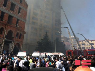 Yanğından zərər çəkmiş 15 nəfər müxtəlif xəstəxanalara yerləşdirilib
