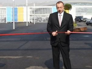 Prezident Avropa Oyunları üçün avtobus deposu və təlim mərkəzinin açılışında