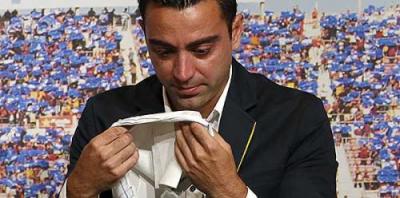 Xavi göz yaşlarını saxlaya bilmədi
