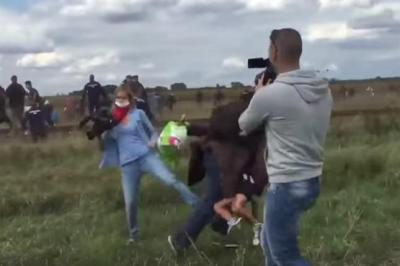 Qaçqına badalaq vuran jurnalist işdən qovuldu - Video