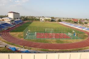 Beyləqanda yeni inşa edilən stadion çökdü