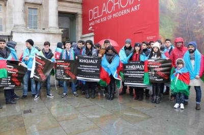 Londonda Xocalı soyqırımının ildönümünə həsr edilmiş yürüş-mitinq