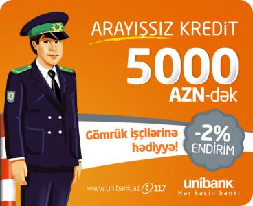 Gömrük işçilərinə xüsusi kredit