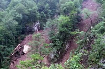 Şahdağ Milli Parkında torpaq sürüşməsi