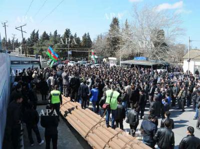 Nardaranda etiraz aksiyası keçirilib (Foto)