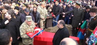 Şəhid hərbçi Bakıda dəfn edildi