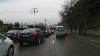 Bakıda dəhşətli tıxac (FOTO)