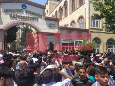 Universitetdəki yanğın söndürülüb: 4 nəfər tüstüdən zəhərlənib - Yenlənib