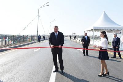 Prezident Pirşağı-Novxanı və Binəqədi-Novxanı-Corat yollarının açılışında