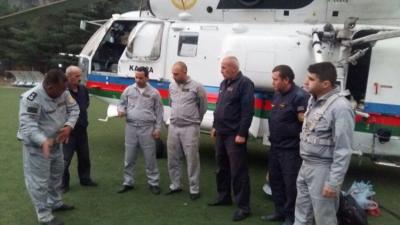 FHN helikopteri Gürcüstanda meşə yanğınlarının söndürülməsi əməliyyatında