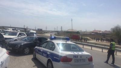 Silah anbarında partlayışa görə Bakı-Quba yolu bağlandı