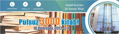 Bakıda “Pulsuz 3000 kitab” aksiyası keçiriləcək
