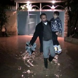 Masallıda çay məcrasından çıxdı, həyətyanı sahələr su altında qaldı