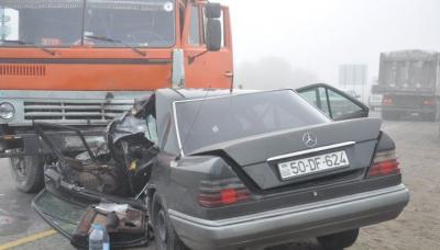 Sabirabadda yol qəzası: 4 ölü, 1 yaralı