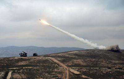 “Buk-MB” zenit-raket komplekslərinin döyüş atışları icra edildi