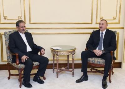 Prezident İranın birinci vitse-prezidenti ilə görüşdü
