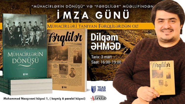 Mühacirət tarixinə həsr olunmuş kitablarla bağlı imza günü keçiriləcək<b style="color:red"></b>